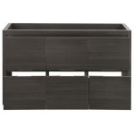 Fresca Valencia 48" Gray Oak Free Standing Double Sink Modern Bathroom Cabinet