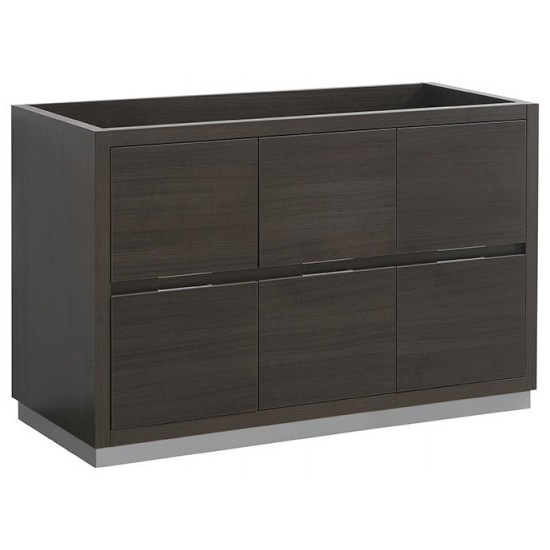 Fresca Valencia 48" Gray Oak Free Standing Single Sink Modern Bathroom Cabinet