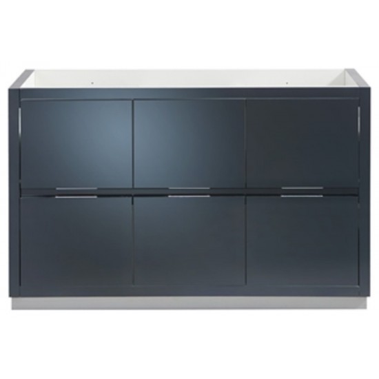 Valencia 48" Dark Slate Gray Free Standing Double Sink Modern Bathroom Cabinet