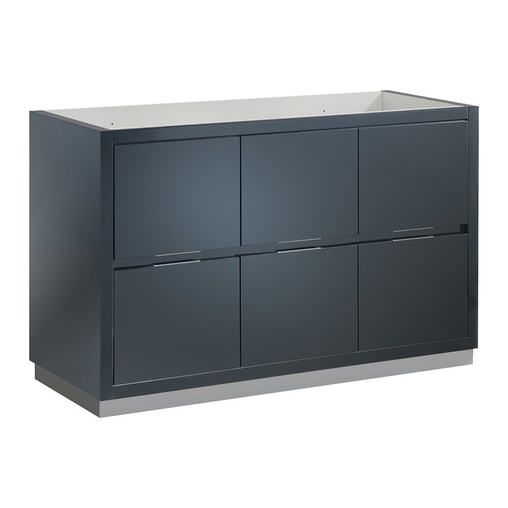 Valencia 48" Dark Slate Gray Free Standing Single Sink Modern Bathroom Cabinet