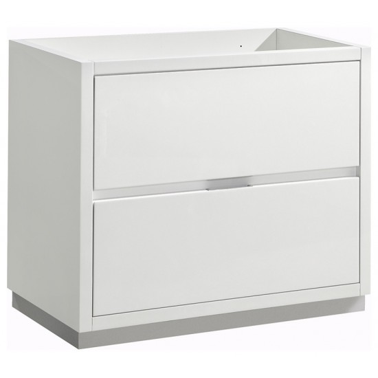 Fresca Valencia 36" Glossy White Free Standing Modern Bathroom Cabinet