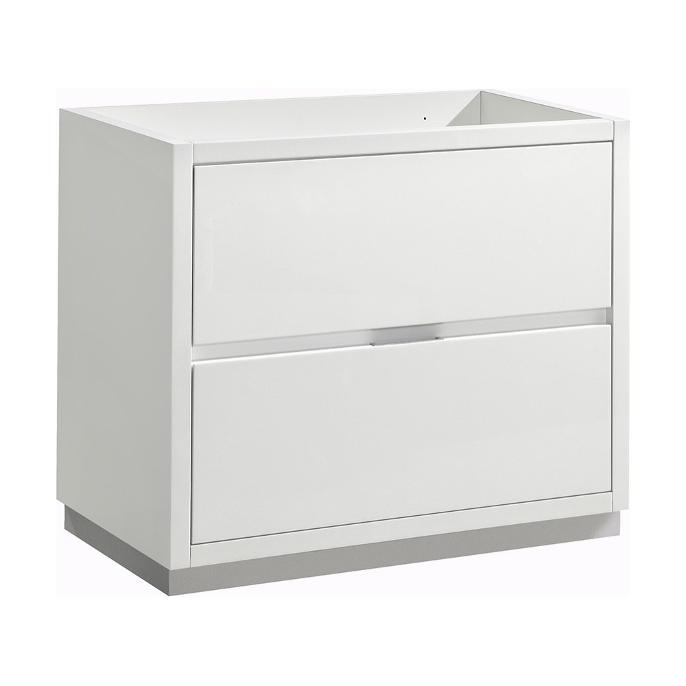 Fresca Valencia 36" Glossy White Free Standing Modern Bathroom Cabinet