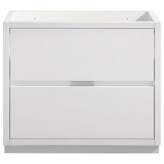 Fresca Valencia 36" Glossy White Free Standing Modern Bathroom Cabinet