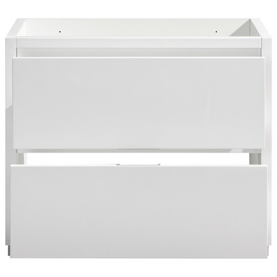 Fresca Valencia 36" Glossy White Free Standing Modern Bathroom Cabinet