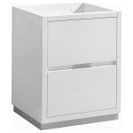 Fresca Valencia 24" Glossy White Free Standing Modern Bathroom Cabinet