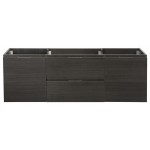 Fresca Valencia 60" Gray Oak Wall Hung Double Sink Modern Bathroom Cabinet