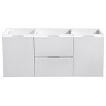 Fresca Valencia 48" Glossy White Wall Hung Double Sink Modern Bathroom Cabinet