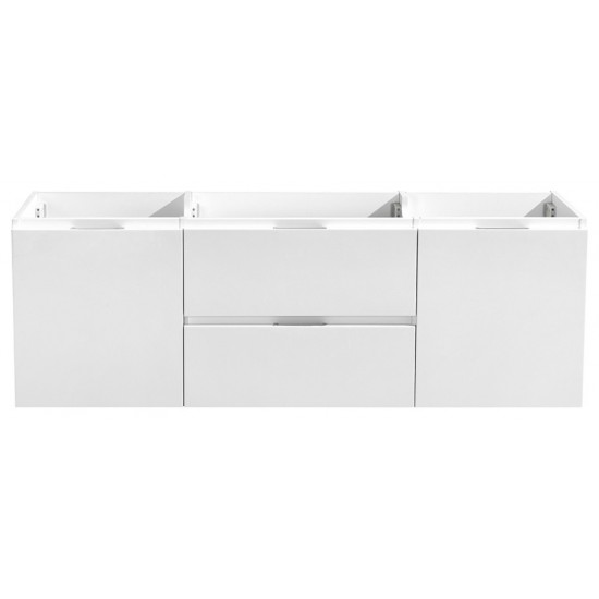 Fresca Valencia 48" Glossy White Wall Hung Single Sink Modern Bathroom Cabinet