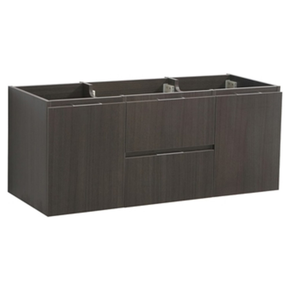 Fresca Valencia 48" Gray Oak Wall Hung Single Sink Modern Bathroom Cabinet