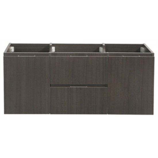 Fresca Valencia 48" Gray Oak Wall Hung Single Sink Modern Bathroom Cabinet