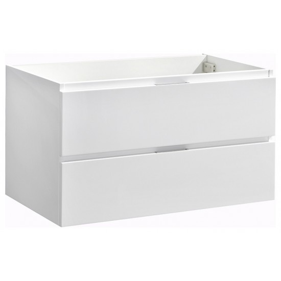 Fresca Valencia 36" Glossy White Wall Hung Modern Bathroom Cabinet