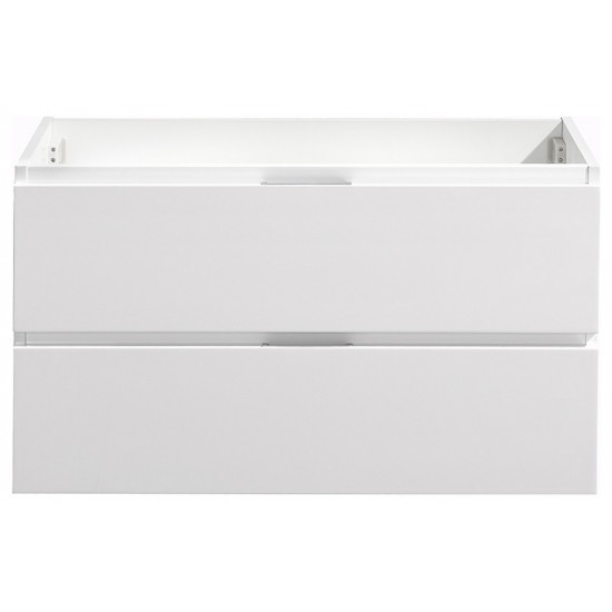 Fresca Valencia 36" Glossy White Wall Hung Modern Bathroom Cabinet