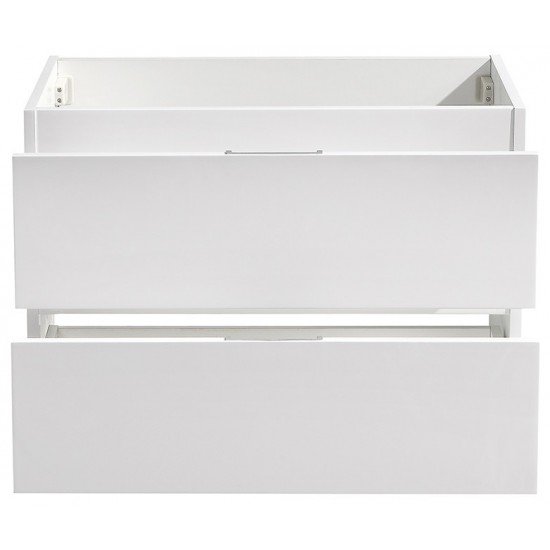 Fresca Valencia 30" Glossy White Wall Hung Modern Bathroom Cabinet