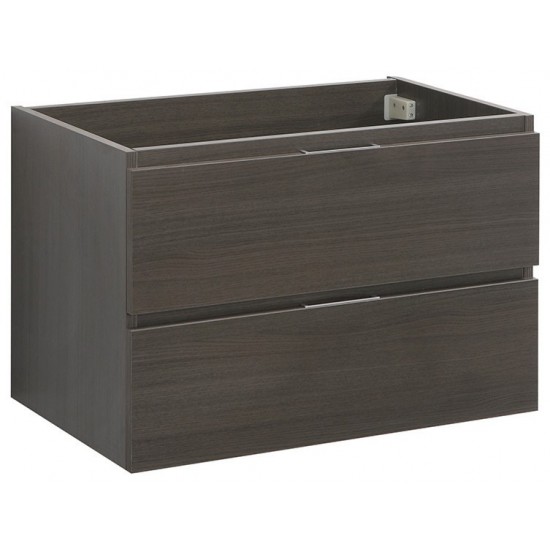 Fresca Valencia 30" Gray Oak Wall Hung Modern Bathroom Cabinet