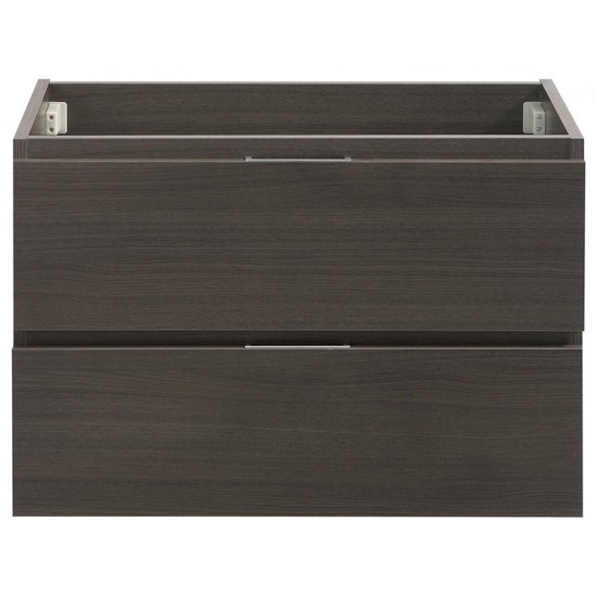 Fresca Valencia 30" Gray Oak Wall Hung Modern Bathroom Cabinet