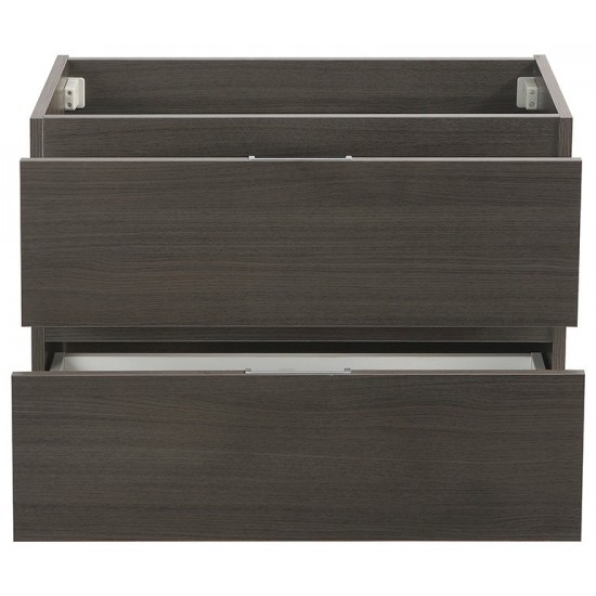 Fresca Valencia 30" Gray Oak Wall Hung Modern Bathroom Cabinet