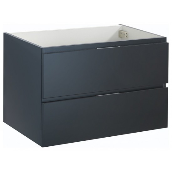 Fresca Valencia 30" Dark Slate Gray Wall Hung Modern Bathroom Cabinet