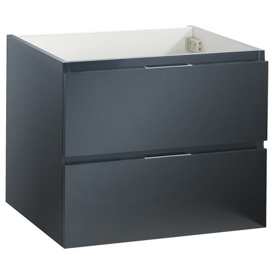 Fresca Valencia 24" Dark Slate Gray Wall Hung Modern Bathroom Cabinet