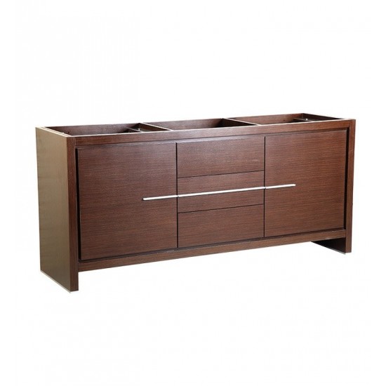 Fresca Allier 72" Wenge Brown Modern Double Sink Bathroom Cabinet