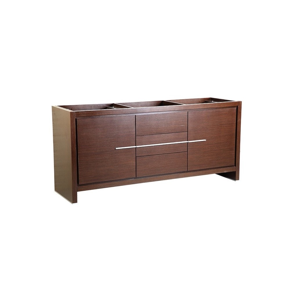 Fresca Allier 72" Wenge Brown Modern Double Sink Bathroom Cabinet