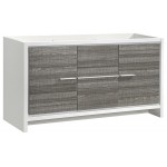 Fresca Allier Rio 60" Ash Gray Single Sink Modern Bathroom Cabinet