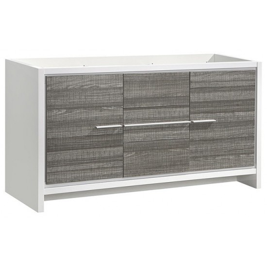 Fresca Allier Rio 60" Ash Gray Single Sink Modern Bathroom Cabinet