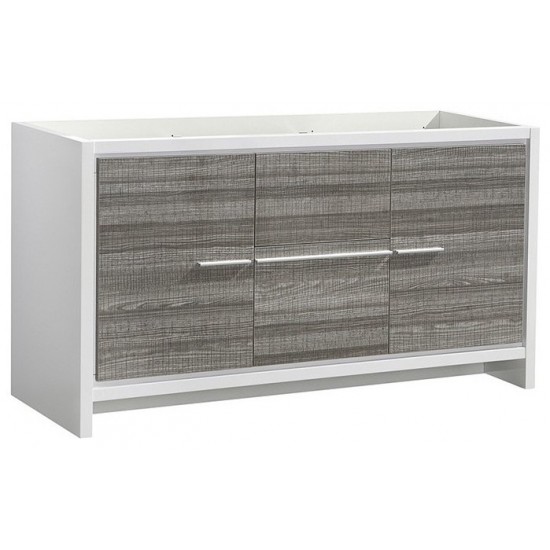 Fresca Allier Rio 60" Ash Gray Double Sink Modern Bathroom Cabinet