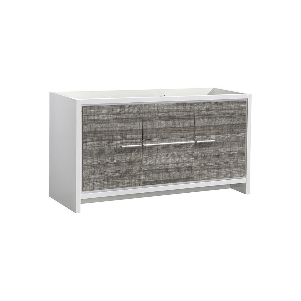 Fresca Allier Rio 60" Ash Gray Double Sink Modern Bathroom Cabinet