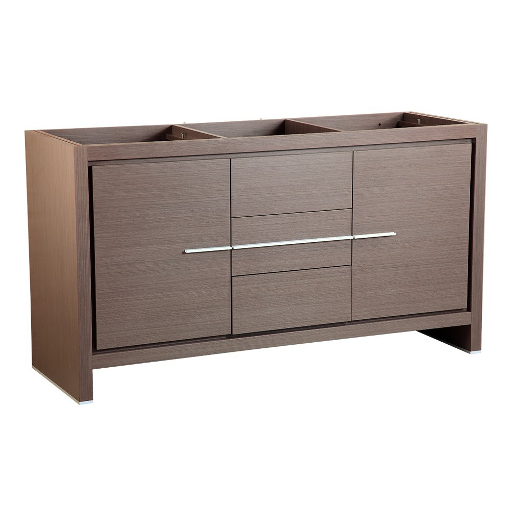 Fresca Allier 60" Gray Oak Modern Double Sink Bathroom Cabinet Fresca Allier 60" Gray Oak Modern Double Sink Bathroom Cabinet