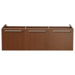 Fresca Vista 60" Teak Wall Hung Single Sink Modern Bathroom Cabinet