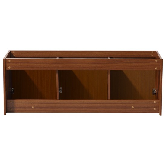 Fresca Vista 60" Teak Wall Hung Single Sink Modern Bathroom Cabinet