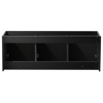 Fresca Vista 60" Black Wall Hung Single Sink Modern Bathroom Cabinet