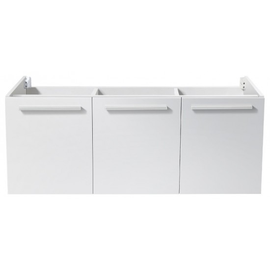 Fresca Vista 48" White Wall Hung Modern Bathroom Cabinet