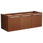 Fresca Vista 48" Teak Wall Hung Modern Bathroom Cabinet