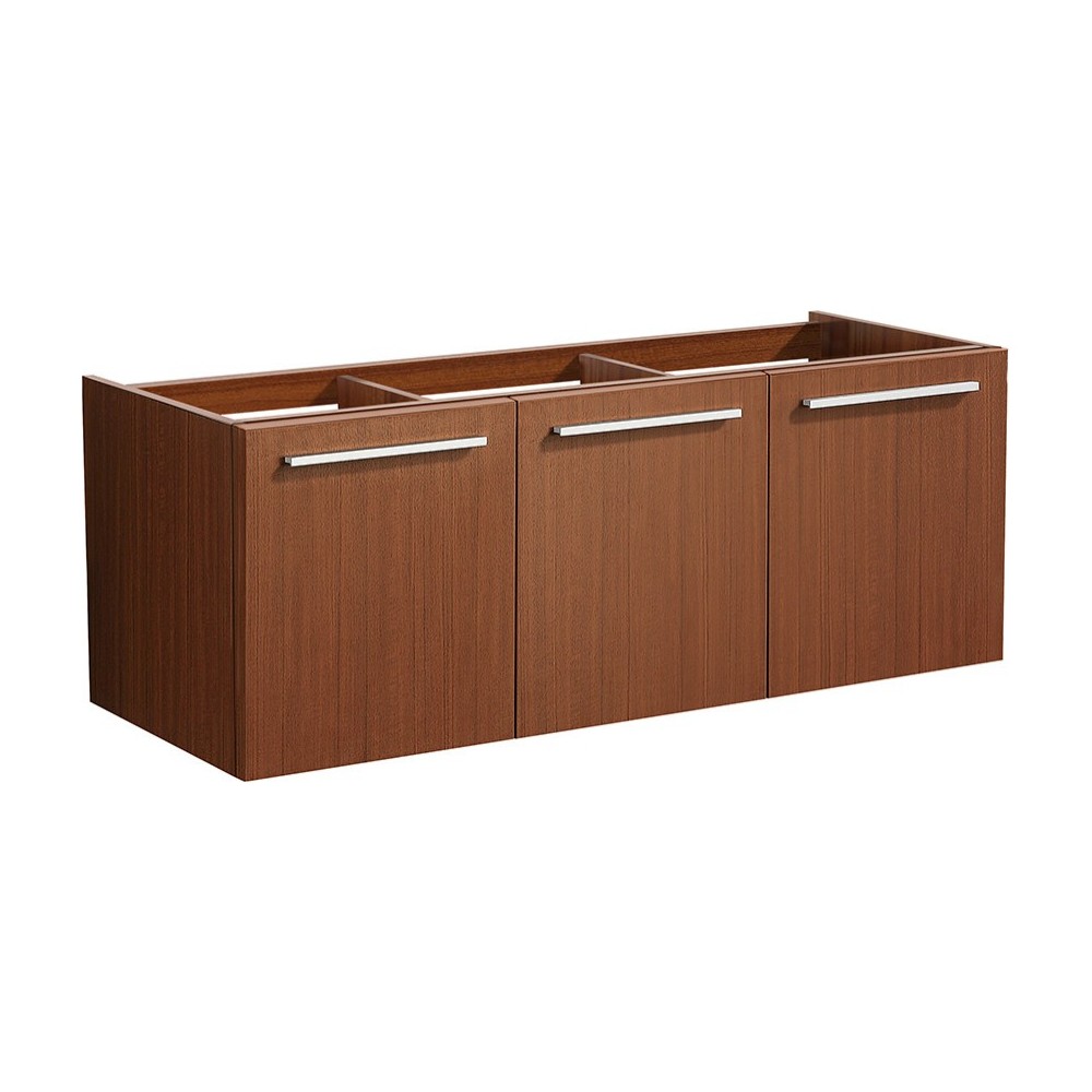 Fresca Vista 48" Teak Wall Hung Modern Bathroom Cabinet