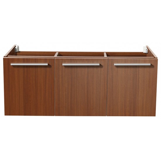 Fresca Vista 48" Teak Wall Hung Modern Bathroom Cabinet