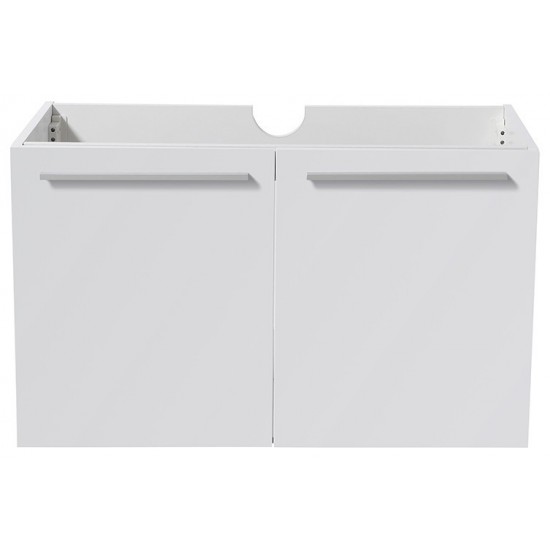 Fresca Vista 30" White Wall Hung Modern Bathroom Cabinet