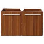 Fresca Vista 30" Teak Wall Hung Modern Bathroom Cabinet