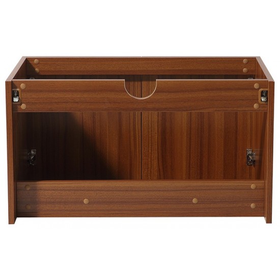 Fresca Vista 30" Teak Wall Hung Modern Bathroom Cabinet