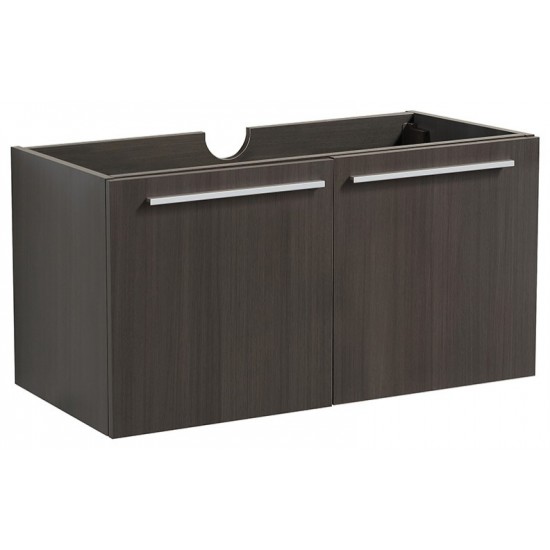 Fresca Vista 30" Gray Oak Wall Hung Modern Bathroom Cabinet