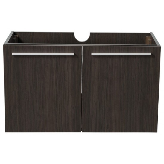 Fresca Vista 30" Gray Oak Wall Hung Modern Bathroom Cabinet