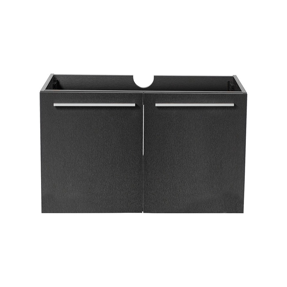 Fresca Vista 30" Black Wall Hung Modern Bathroom