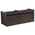 Fresca Mezzo 60" Gray Oak Wall Hung Double Sink Modern Bathroom Cabinet