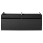 Fresca Mezzo 60" Black Wall Hung Double Sink Modern Bathroom Cabinet