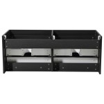 Fresca Mezzo 60" Black Wall Hung Double Sink Modern Bathroom Cabinet