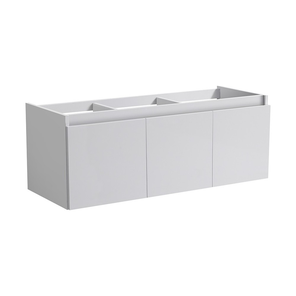 Fresca Mezzo 60" White Wall Hung Single Sink Modern Bathroom Cabinet