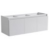 Fresca Mezzo 60" White Wall Hung Single Sink Modern Bathroom Cabinet