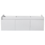 Fresca Mezzo 60" White Wall Hung Single Sink Modern Bathroom Cabinet