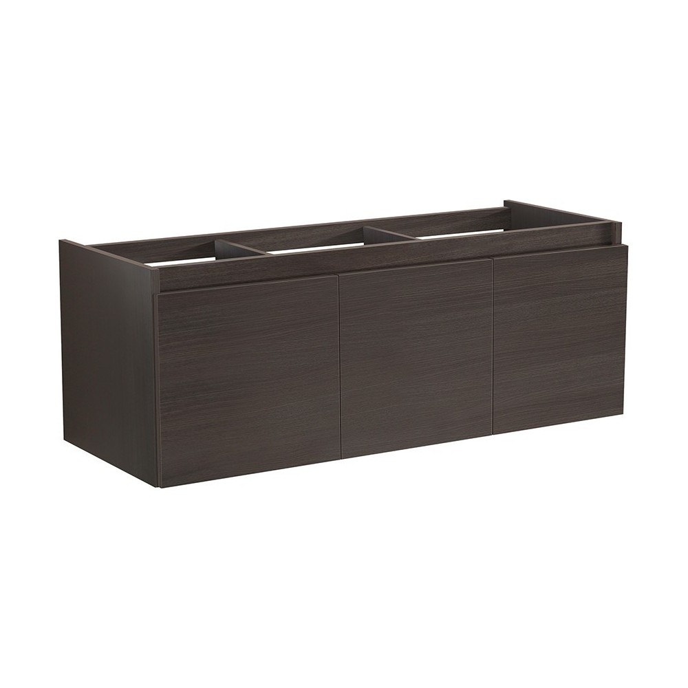 Fresca Mezzo 60" Gray Oak Wall Hung Single Sink Modern Bathroom Cabinet