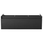 Fresca Mezzo 60" Black Wall Hung Single Sink Modern Bathroom Cabinet